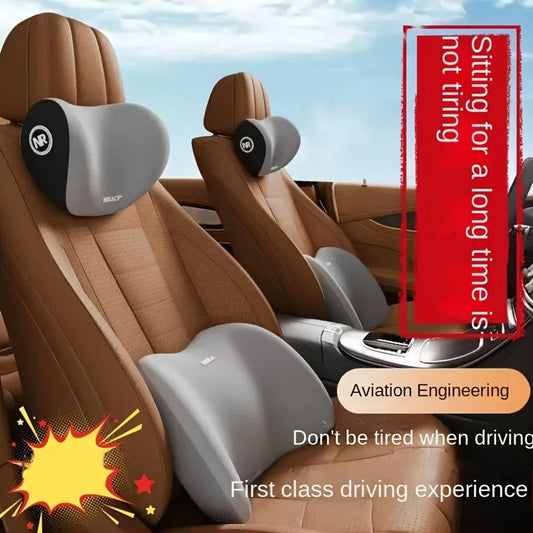 Almohada Ergonómica de Soporte Lumbar de Espuma Viscoelástica para Asiento de Coche, Silla de Oficina, Sillón Reclinable y Cama – Cojín de Apoyo para Aliviar el Dolor de Espalda Baja