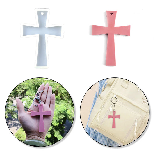 Moule en silicone Croix de Bénédiction – Moule DIY pour la fabrication de bougies, de savons, de perles, d'argile, de ciment, de résine époxy, d'artisanat et de projets de décoration religieuse