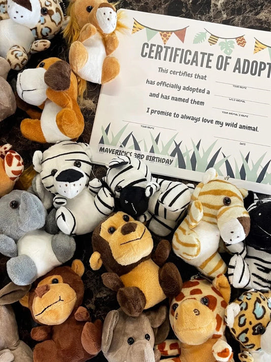 10–50PCS Mini Safari Animal Plush Toys – 12CM Jungle Stuffed Animals for Party Favors, Birthday Gifts, Baby Showers & Gift Bags