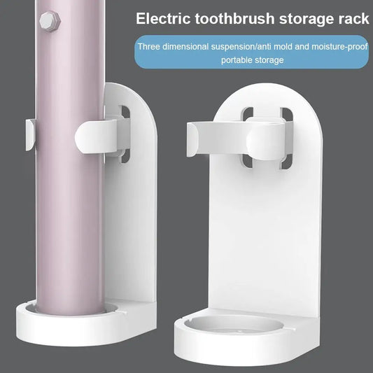 Soporte de Cepillo de Dientes Eléctrico Montado en la Pared – Estante de Plástico para Cepillos de Dientes de Baño, Organizador de Almacenamiento para Maquinillas de Afeitar, Accesorio de Baño que Ahorra Espacio para la Organización del Hogar y la Ducha
