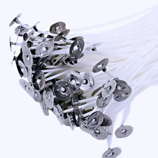 Kit para hacer mechas de vela de 53 piezas – Mechas de algodón encerado con soportes, juego de mechas de cera de soja sin humo para hacer velas, suministros de manualidades y decoración del hogar hecha a mano