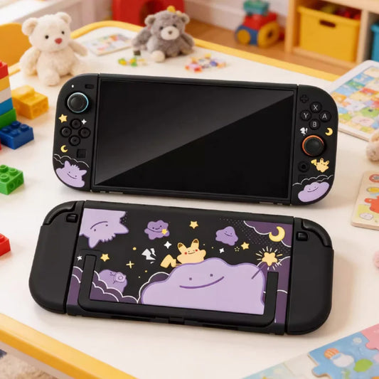 Funda protectora para Pokémon Switch 2 – Carcasa rígida mate de Ditto para accesorios de consola portátil Joy-Con de NS2
