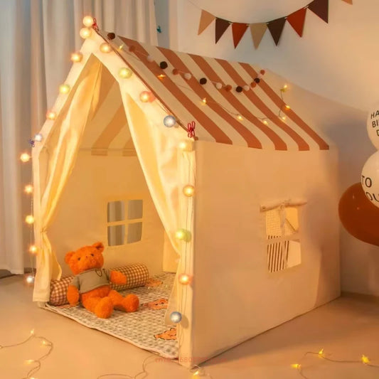 Tienda de campaña para niños para interior y exterior – Tienda de juegos grande para niños pequeños, tienda de castillo plegable para niños, casa de juegos de simulación creativa para niños y niñas