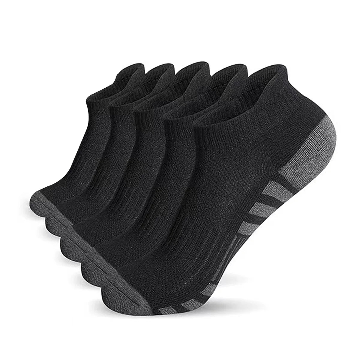 Athletic Ankle Running Socks – Breathable Cushioned Low Cut Sports Socks for Men & Women (1–5 Pairs)
