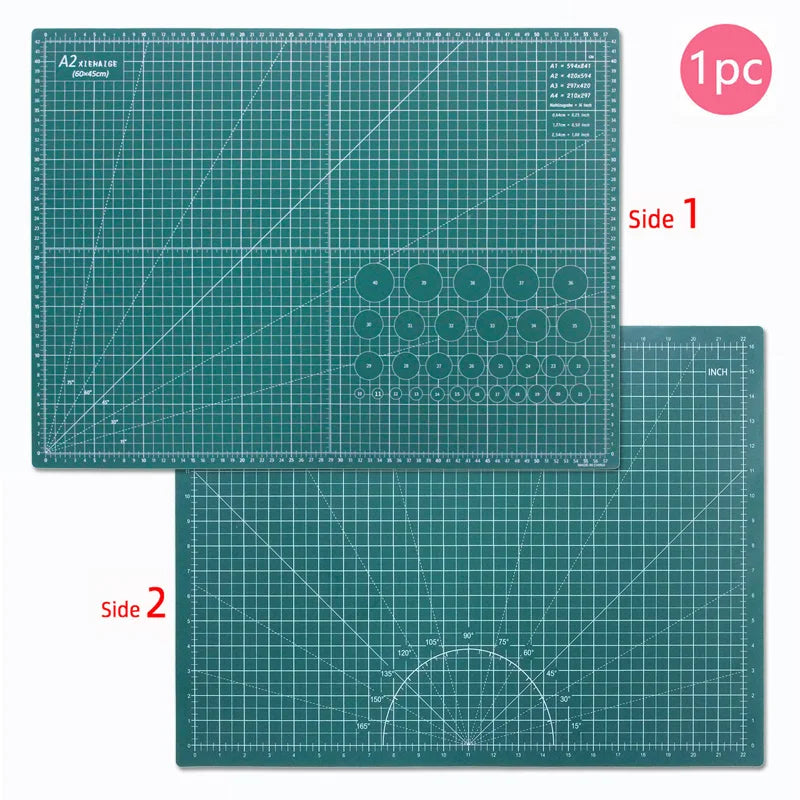 A2 Self-Healing Cutting Mat – Large 23.6×17.7 Inch Craft Mat with Grid Surface for DIY, Quilting & Office Use