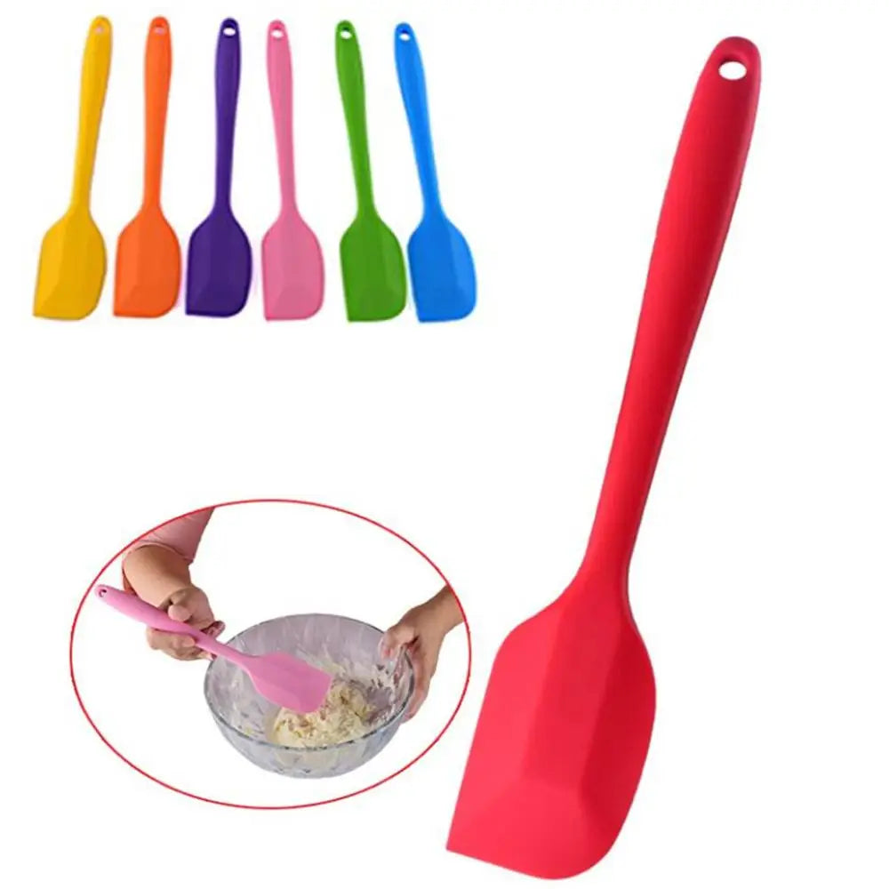 Spatule à gâteau en silicone 21 cm – Raclette de cuisson à long manche, spatule à glaçage, outil pour mélanger la pâte, pinceau mélangeur à beurre et accessoire de décoration de gâteaux pour la cuisine