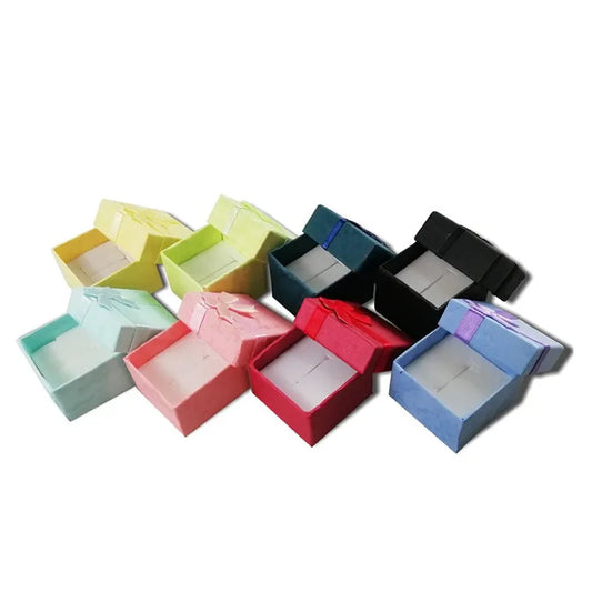 Cajas de regalo de joyería de moda de 12 piezas – Cajas de embalaje multicolores para pendientes y anillos | Elegante joyero para regalos, venta al por menor y al por mayor
