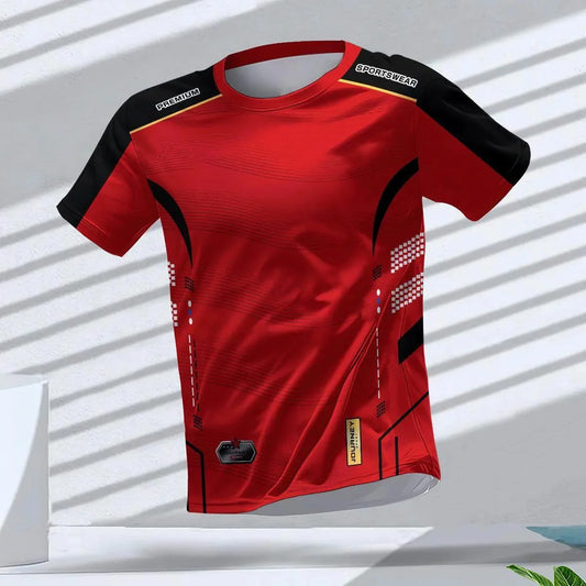 Men's Quick-Dry Running T-Shirt – Breathable Short Sleeve Gym Workout Top, Lightweight Round Neck Sports Shirt for Training & Outdoor Fitness