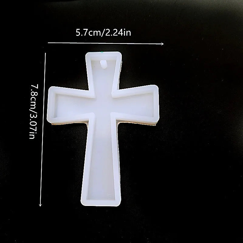 Moule en silicone Croix de Bénédiction – Moule DIY pour la fabrication de bougies, de savons, de perles, d'argile, de ciment, de résine époxy, d'artisanat et de projets de décoration religieuse