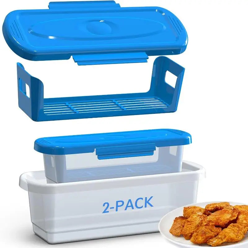 Fish Breading Shaker Bowl – Batter Coating Tray with Lid for Chicken Wings, Fish, Vegetables & Frying