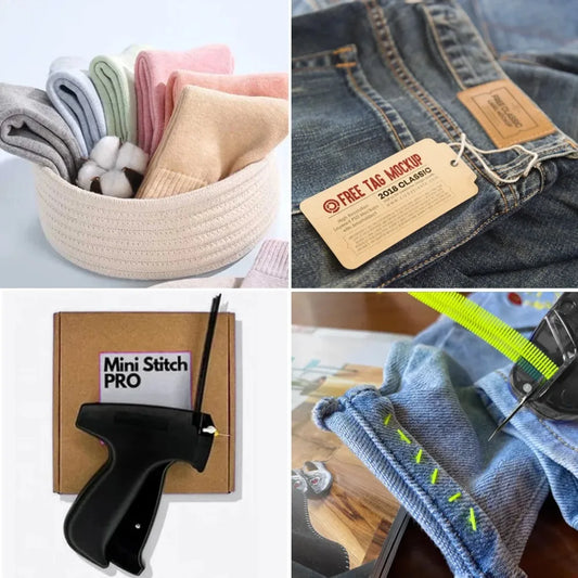Mini Pistola de Coser para Reparación de Ropa – Pistola de Etiquetado Micro Stitch, Herramienta Rápida para Dobladillos, Costura, Acolchado, Fijación de Telas y Modificaciones de Prendas DIY