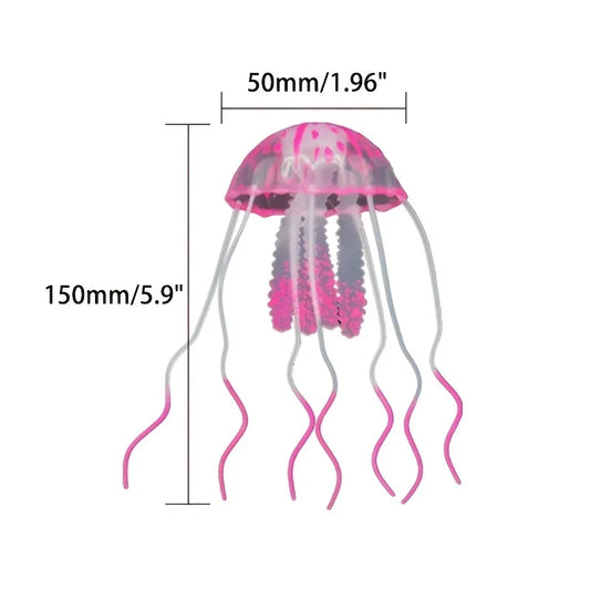 Artificial Glow Jellyfish Aquarium Decoration – Luminous Underwater Fish Tank Ornament for Colorful Aquascape & Aquarium Decor
