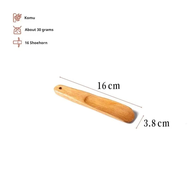 1PC Portable Wooden Shoehorn – Mini Short-Handled Solid Wood Shoe Spoon, 16/40cm Travel Shoe Dressing Aid & Footwear Accessory