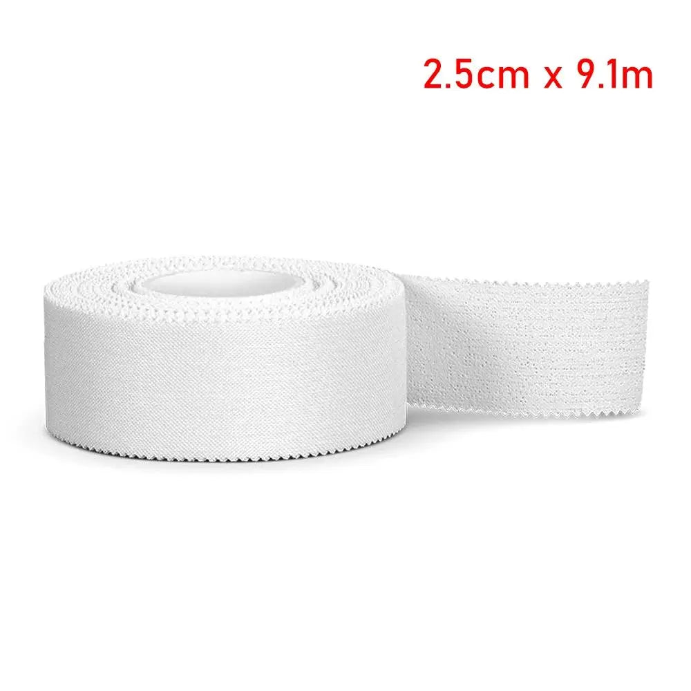 Cinta deportiva atlética de 9,1 m – Venda adhesiva de algodón impermeable para boxeo para soporte de distensiones, protección contra lesiones y envoltura deportiva (2,5/3,8/5 cm)