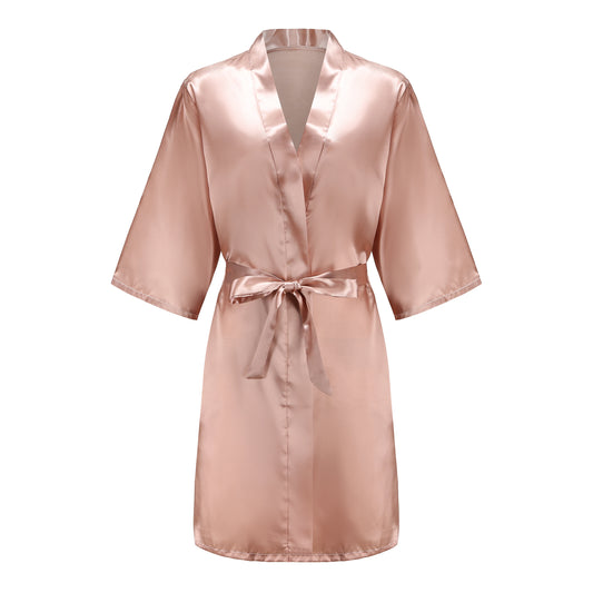 Bata de satén oro rosado para damas de honor – Bata de novia para mujer Team Bride | Kimono para cortejo nupcial para dama de honor y regalo para la madre