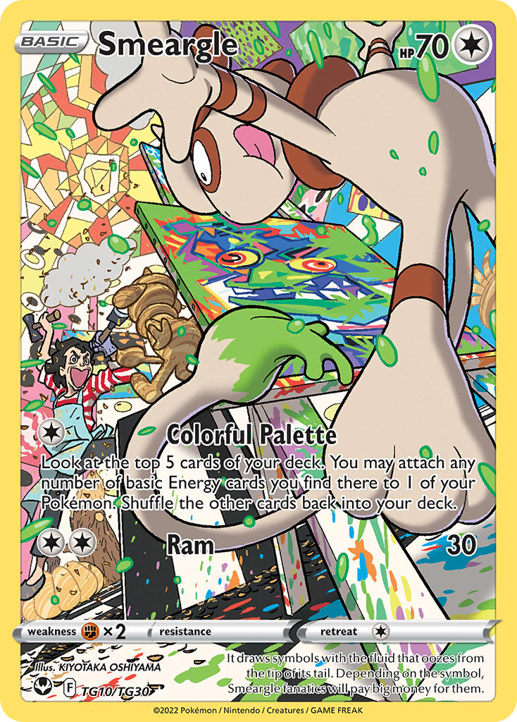 Smeargle #TG10/TG30 Silver Tempest 2022 Casi Nuevo