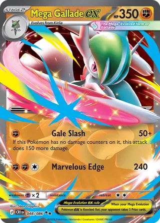 Mega Gallade ex #048/086 Chaos Rising Casi Nuevo