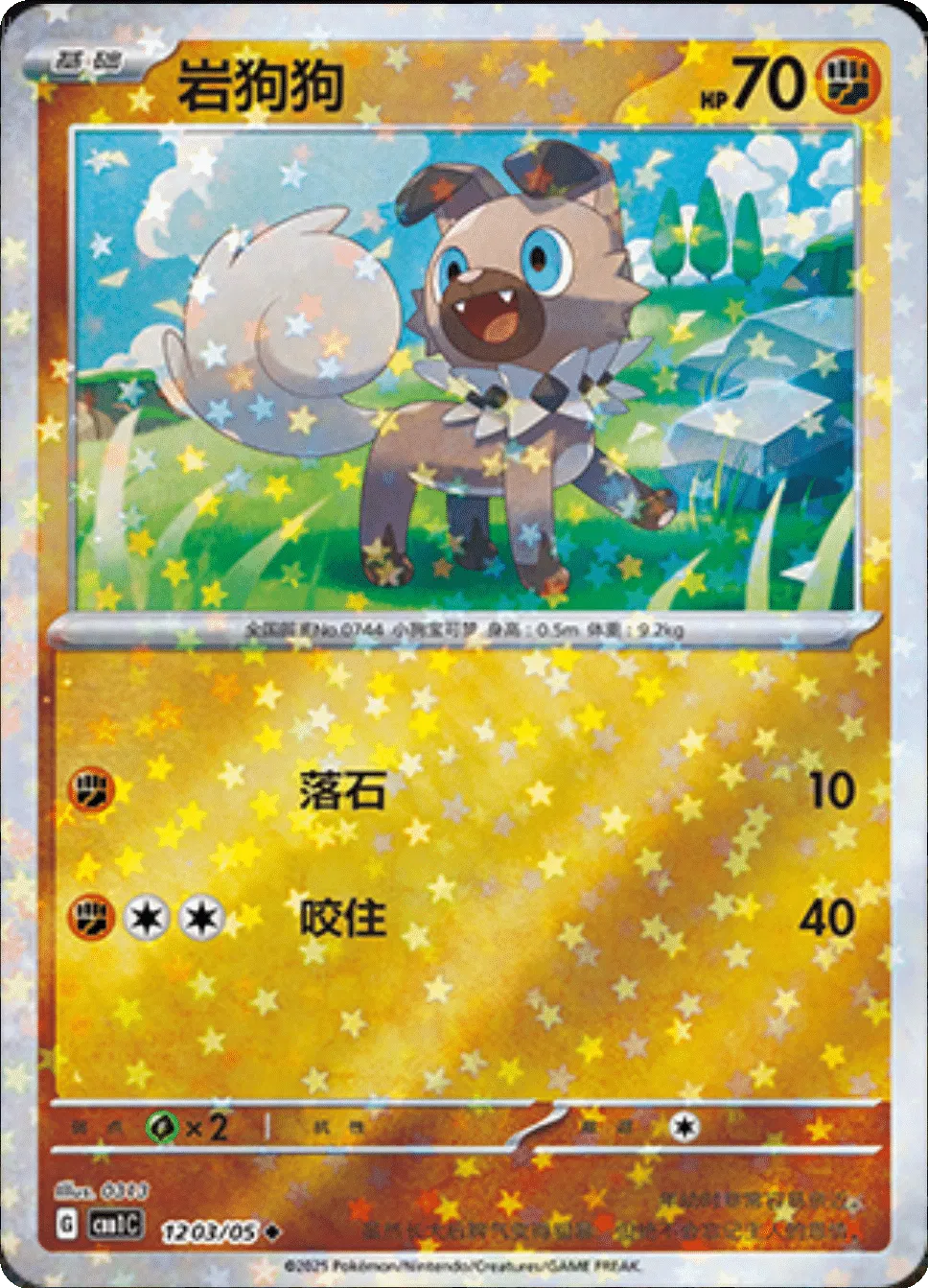 Rockruff (Patrón de Estrellas) (CN) 1203/05 - NM
