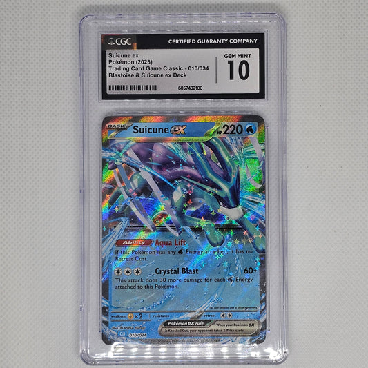 Suicune Ex #010/034 Juego de Cartas Coleccionables Clásico 2023 CGC 10