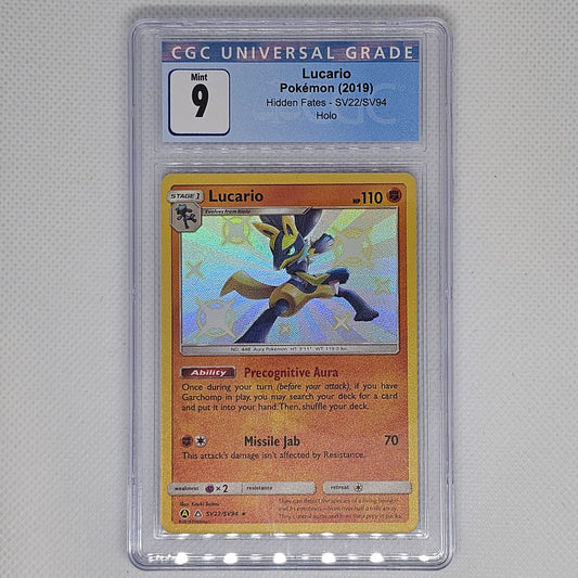 Lucario #SV22/SV94 Destinos Ocultos 2019 CGC 9