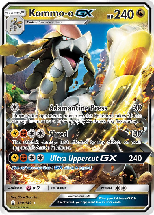 Kommo-o GX #100/145 Sombras Ardientes 2017 Casi Nuevo