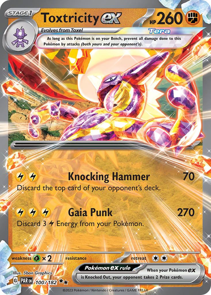 Toxtricity ex #100/182 Paradox Rift 2023 Near Mint