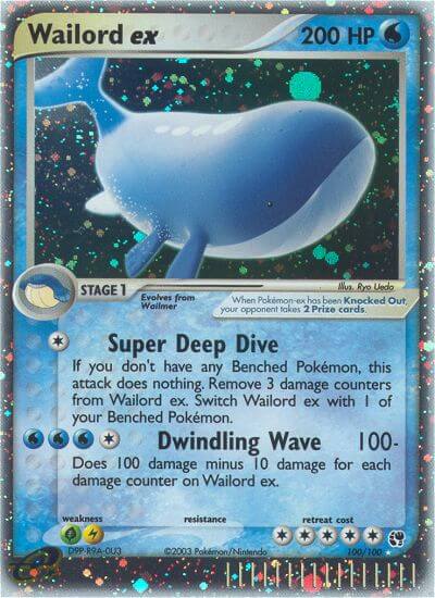 Wailord ex 2003 EX Sandstorm EX Sandstorm #100/100 Jugado Moderadamente