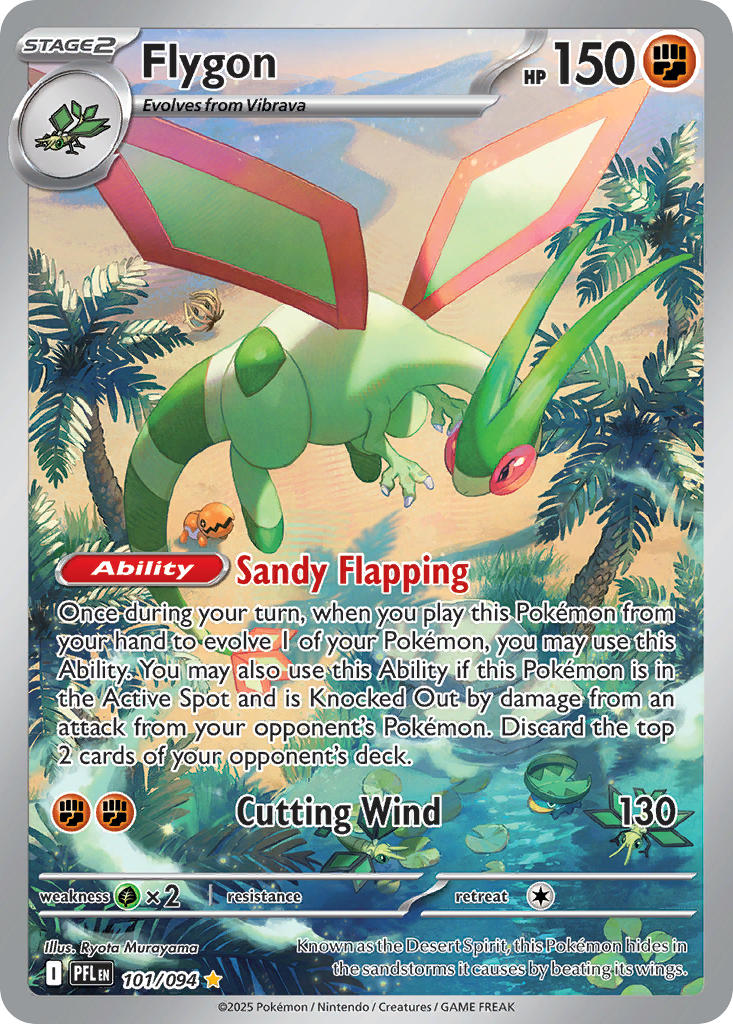 Flygon 2025 Llamas Fantasmales Llamas Fantasmales #101/094 Casi Nuevo