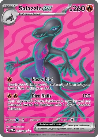 Salazzle ex #101/088 État Impeccable Quasi Neuf