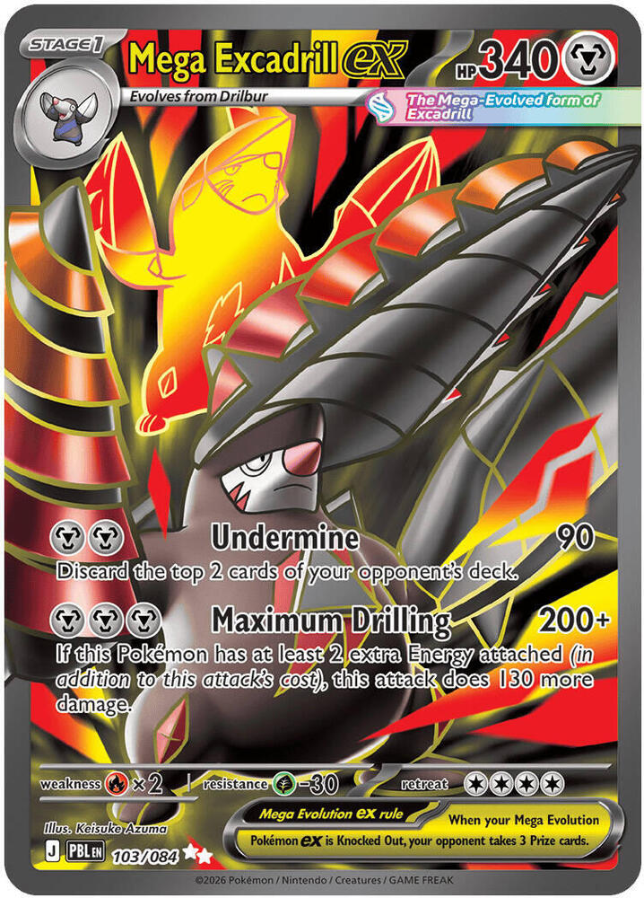 Mega Excadrill ex #103/084 Pitch Black Near Mint