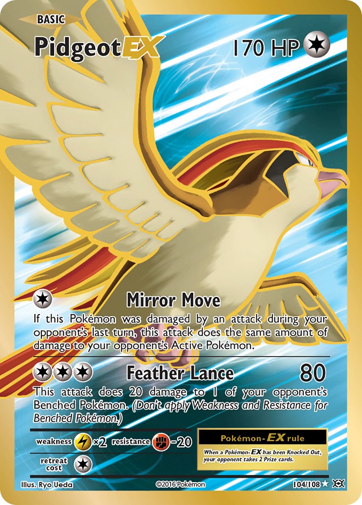 Pidgeot EX #104/108 Evolutions 2016 Near Mint