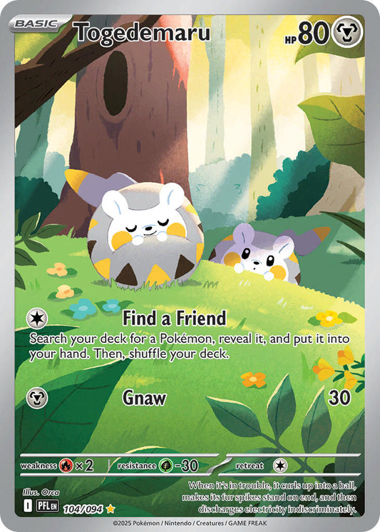 Togedemaru 2025 Flammes Fantomatiques Flammes Fantomatiques #104/094 Quasi neuf