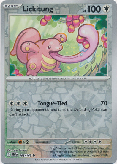 Lickitung 2023 151 151 #108/165 Near Mint