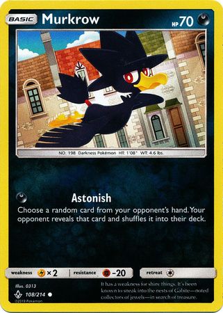 Murkrow 2019 Lazos Indestructibles Lazos Indestructibles #108/214 Casi Nuevo