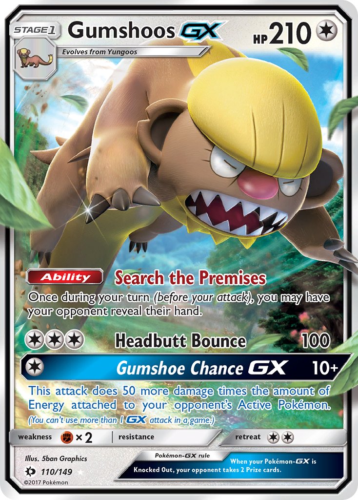 Gumshoos GX #110/149 Sun & Moon 2017 Near Mint
