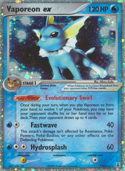 Vaporeon ex 2005 EX Delta Species EX Delta Species #110/113 Near Mint