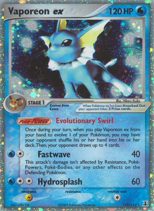 Vaporeon ex 2005 EX Delta Species EX Delta Species #110/113 Casi nuevo