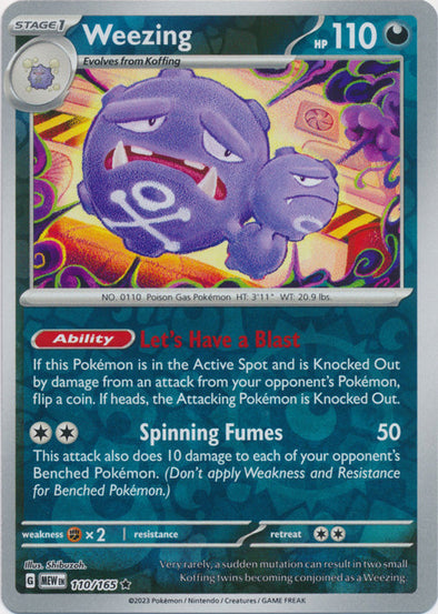 Weezing 2023 151 151 #110/165 Near Mint