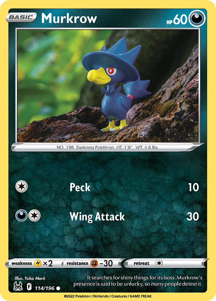 Murkrow 2022 Lost Origin Lost Origin #114/196 Near Mint