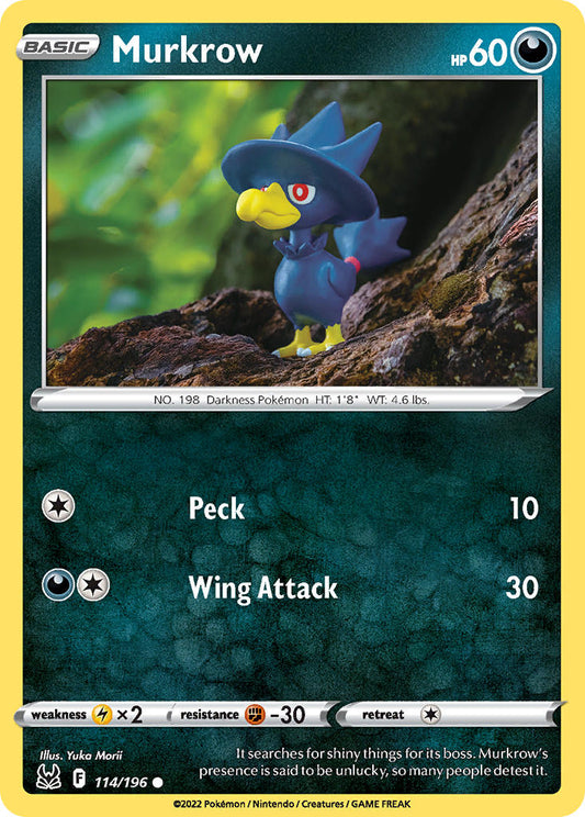 Murkrow 2022 Origen Perdido Origen Perdido #114/196 Casi Nuevo