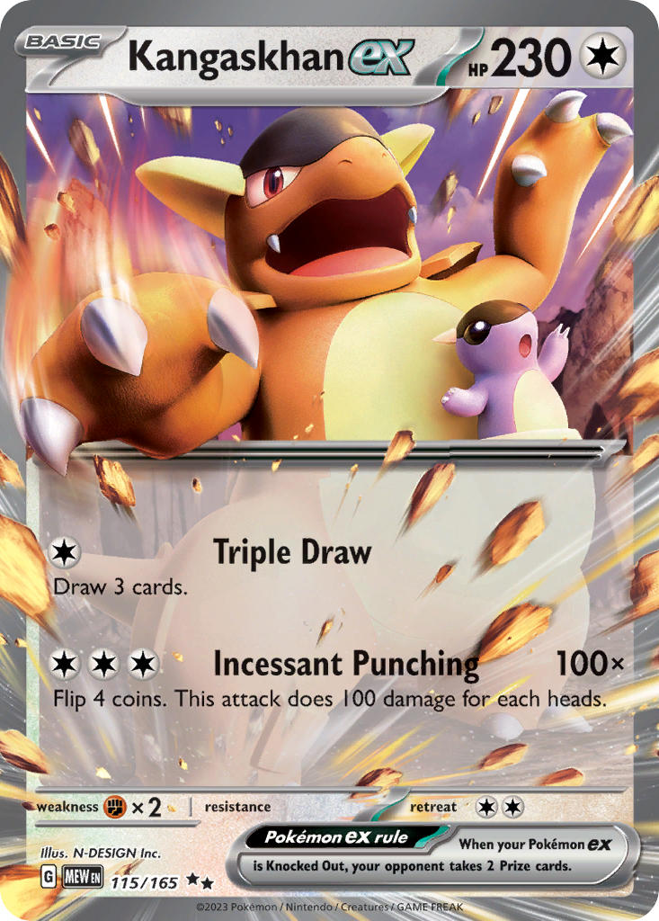 Kangaskhan ex #115/165 151 2023 Near Mint