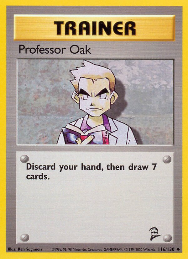 Professor Oak 2000 Base Set 2 #116/130 Trading Card Near Mint