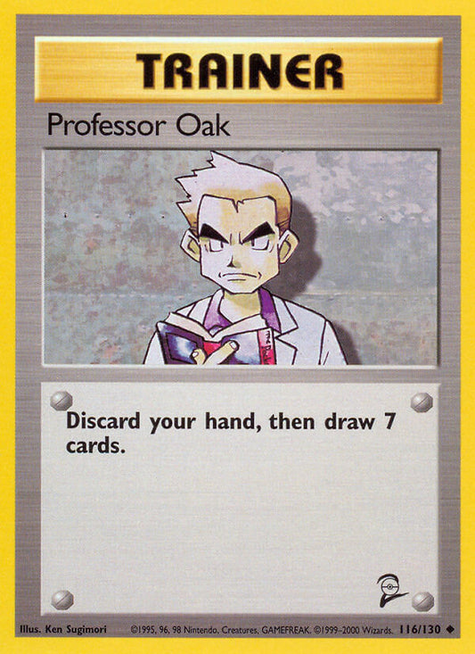 Professor Oak 2000 Base Set 2 #116/130 Trading Card Near Mint