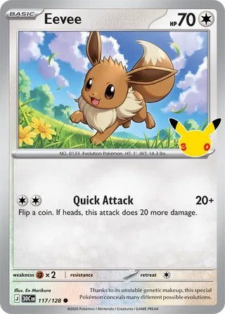 Eevee #117/128 30th Celebration 2026 Near Mint