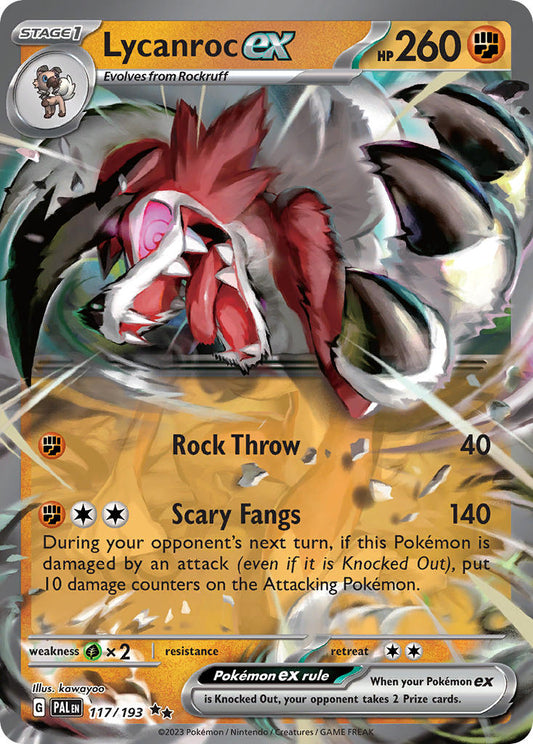 Lycanroc ex 2023 Evolución en Paldea Evolución en Paldea #117/193 Casi Nuevo