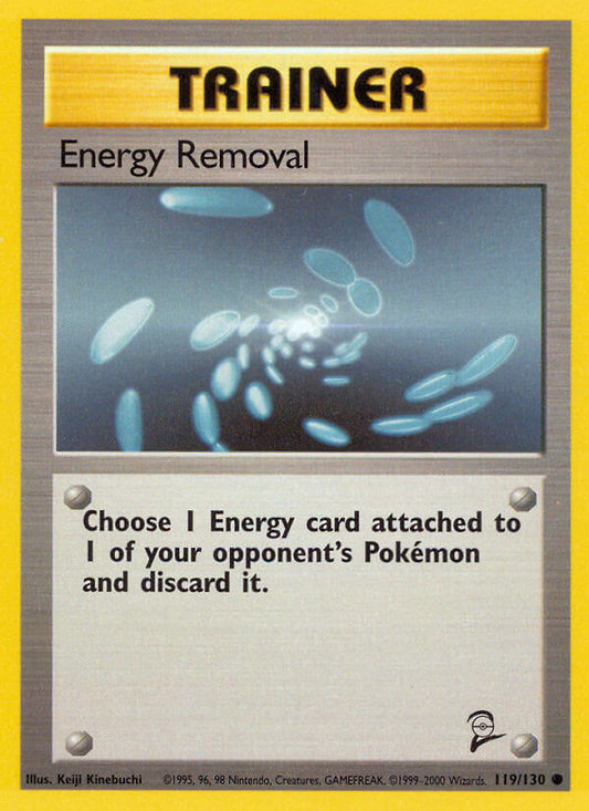 Énergie Retrait 2000 Set de Base 2 #119/130 Carte à Jouer État Quasi Neuf
