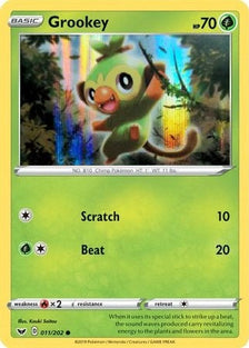 Grookey #011/202 Épée et Bouclier 2020 Comme Neuf