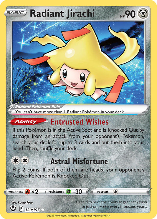 Jirachi Radieux 2022 Tempête argentée Tempête argentée #120/195 Proche Neuf