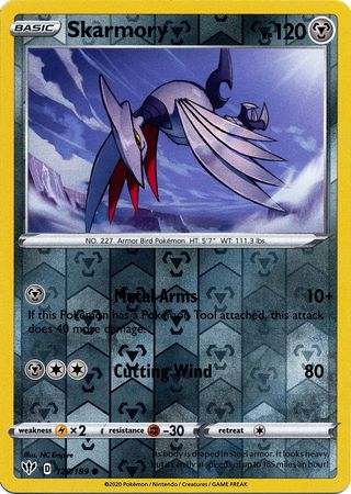 Skarmory #120/189 Oscuridad Incandescente 2020 Casi Nuevo