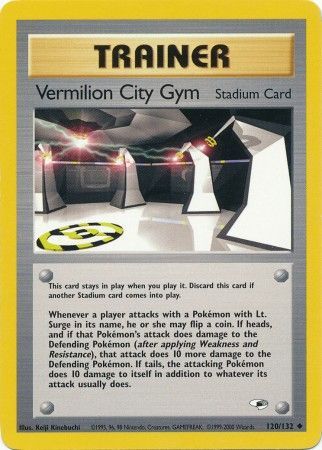 Vermilion City Gym 2000 Gym Heroes Unlimited #120/132 Trading Card Near Mint